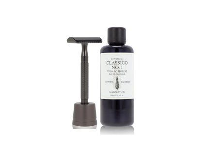 Voda po holení Classico No.1 & Holící strojek s podstavcem